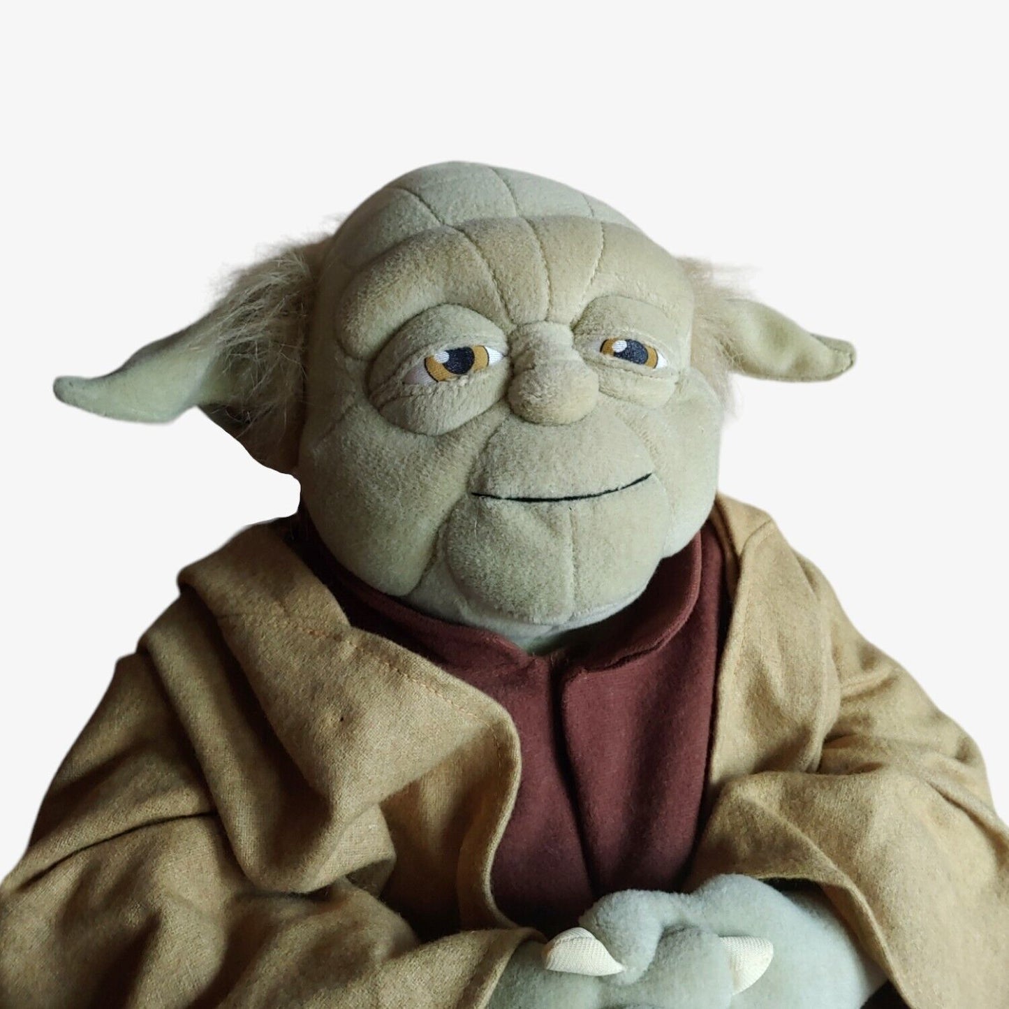 Vintage 2005 Star Wars Episode III Revenge Of The Sith Large Yoda Jedi Soft Toy Face - Casspios Dream