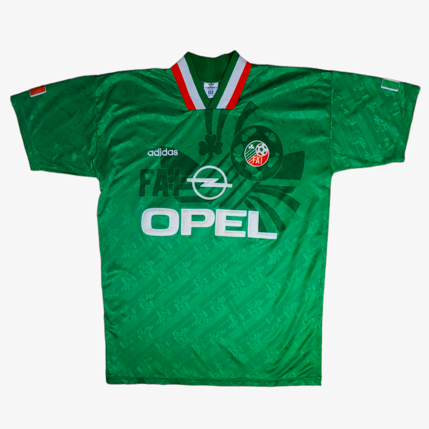 Vintage 90s Adidas 1994 Republic Of Ireland Green Home Football Jersey - Casspios Dream