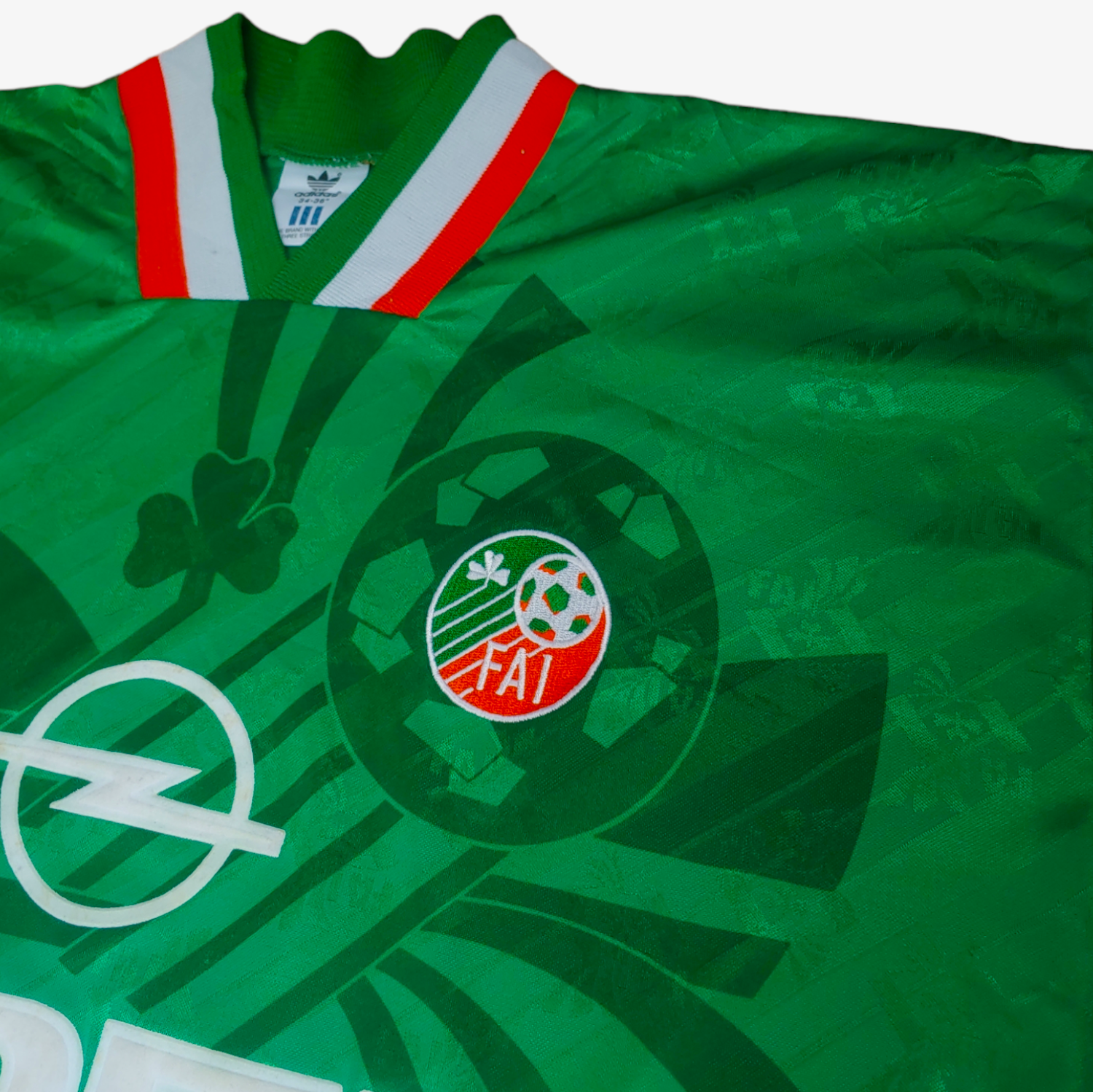 Vintage 90s Adidas 1994 Republic Of Ireland Green Home Football Jersey Badge - Casspios Dream