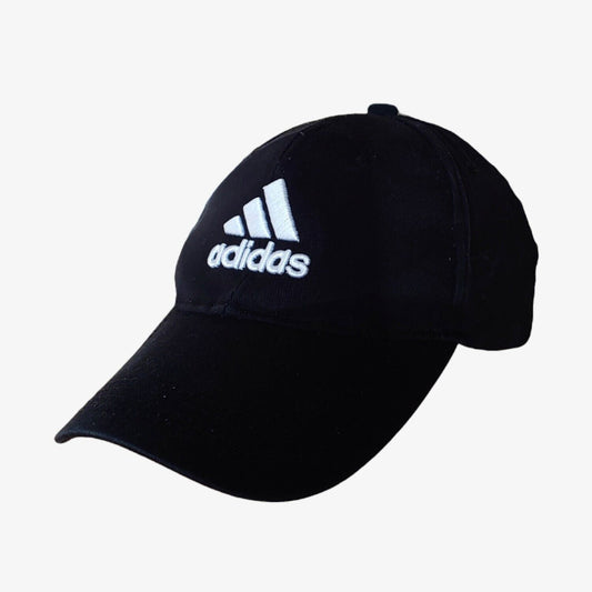 Vintage 90s Adidas Black Spell Out Embroidered Cap - Casspios Dream