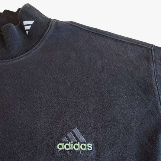 Vintage 90s Adidas Golf Grey Turtleneck Roll Neck Logo - Casspios Dream