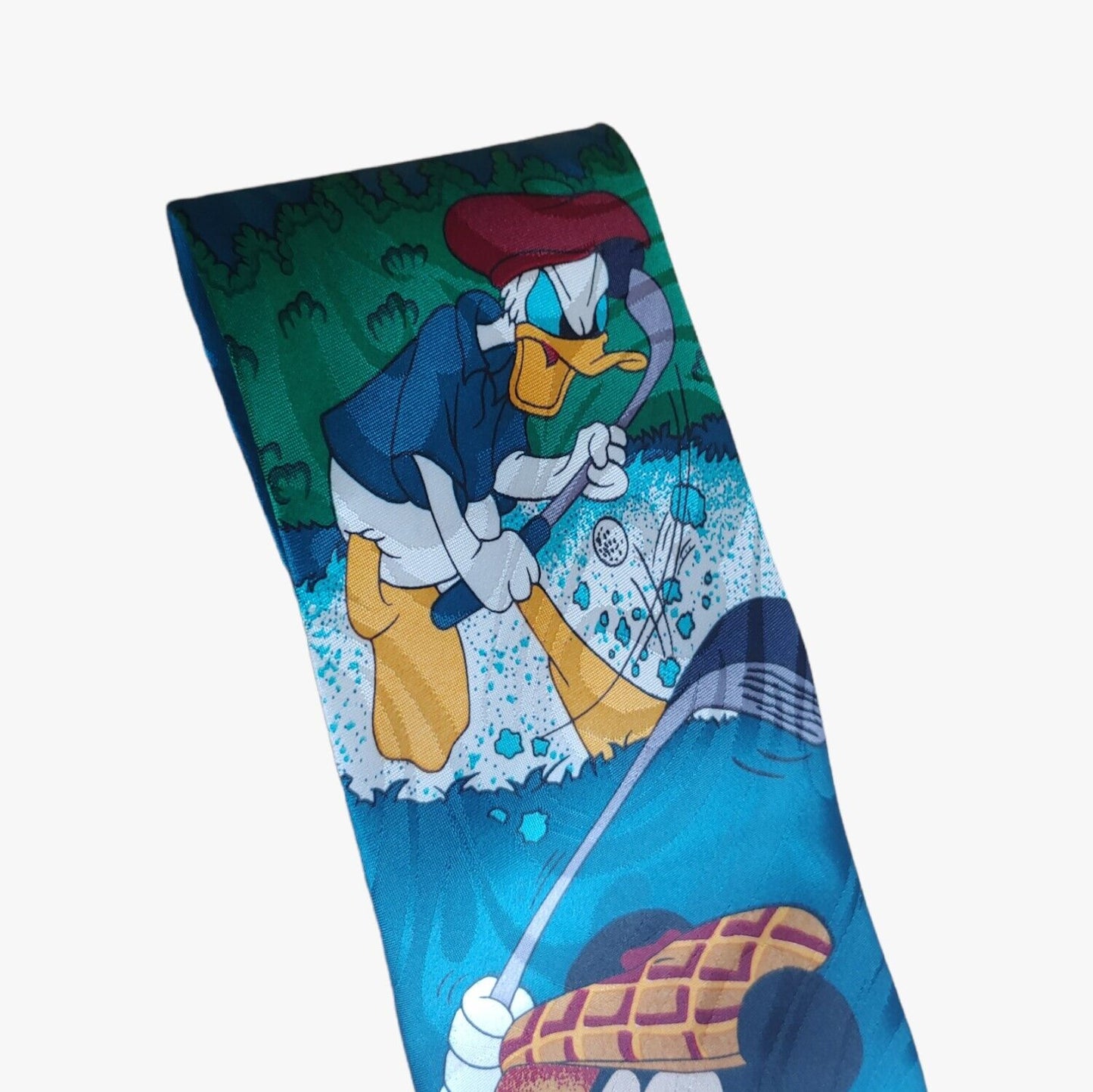 Vintage 90s Disney Mickey Mouse & Donald Duck Golf Silk Tie Brand New With Tags Donald - Casspios Dream