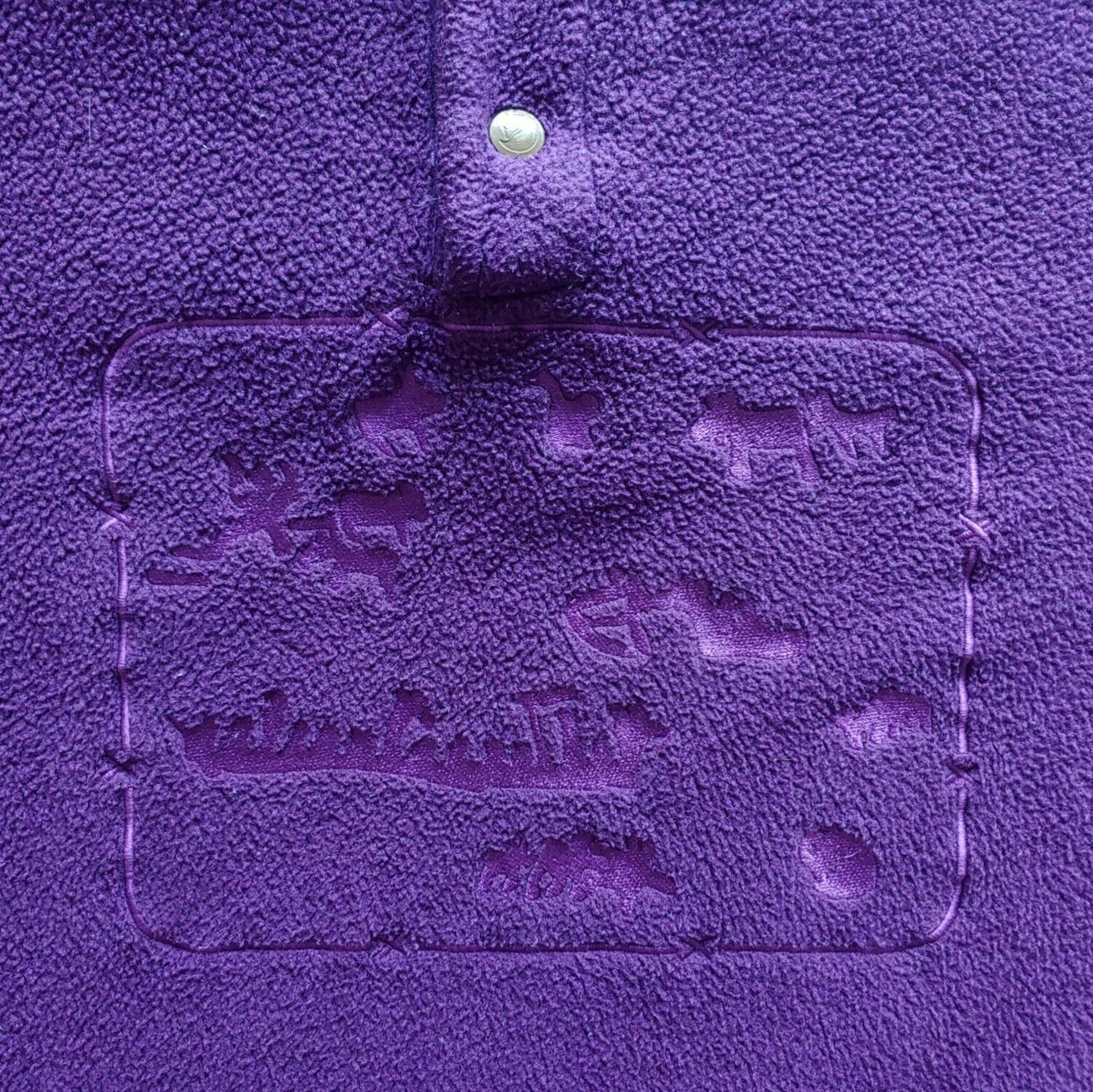 Vintage 90s Fjallraven x Polartec Purple Retro Rave Skater Hiking Aztec Embroidered Fleece Animal Graphic - Casspios Dream