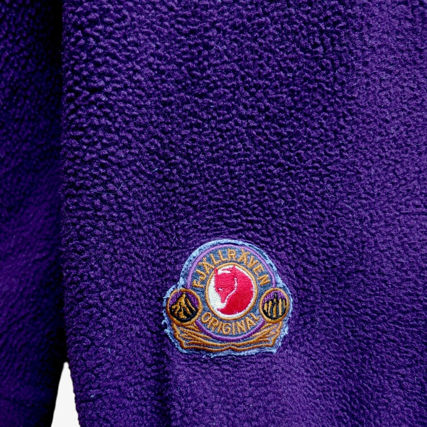 Vintage 90s Fjallraven x Polartec Purple Retro Rave Skater Hiking Aztec Embroidered Fleece Logo - Casspios Dream