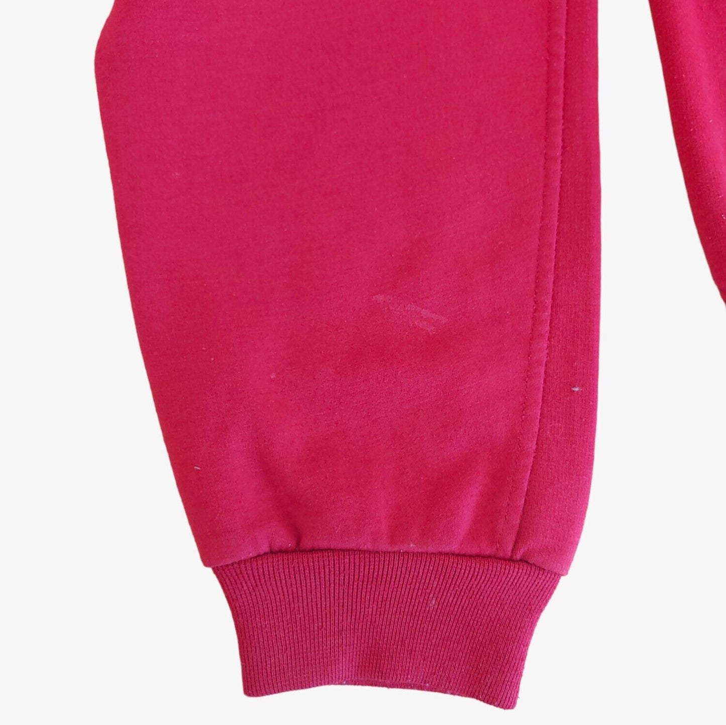 Vintage 90s Fubu Sports Red Spell Out Logo Crewneck Sweatshirt Cuff - Casspios Dream