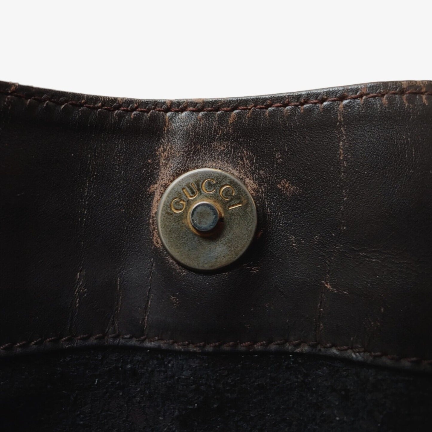 Vintage 90s Gucci Brown Suede Leather Bamboo Handle Handbag 001 1998 1638 Button - Casspios Dream
