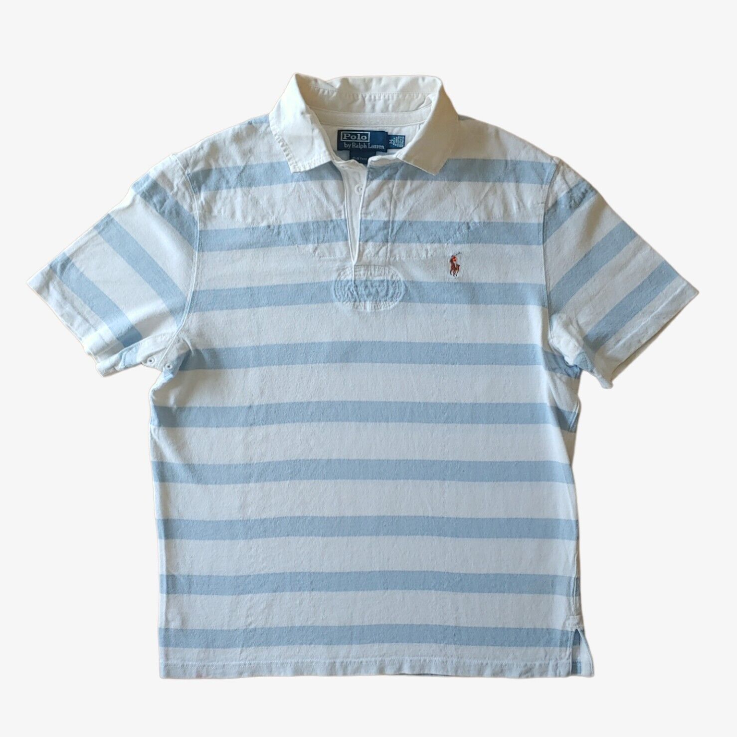 Vintage 90s Polo Ralph Lauren Striped Short Sleeve Rugby Shirt - Casspios Dream