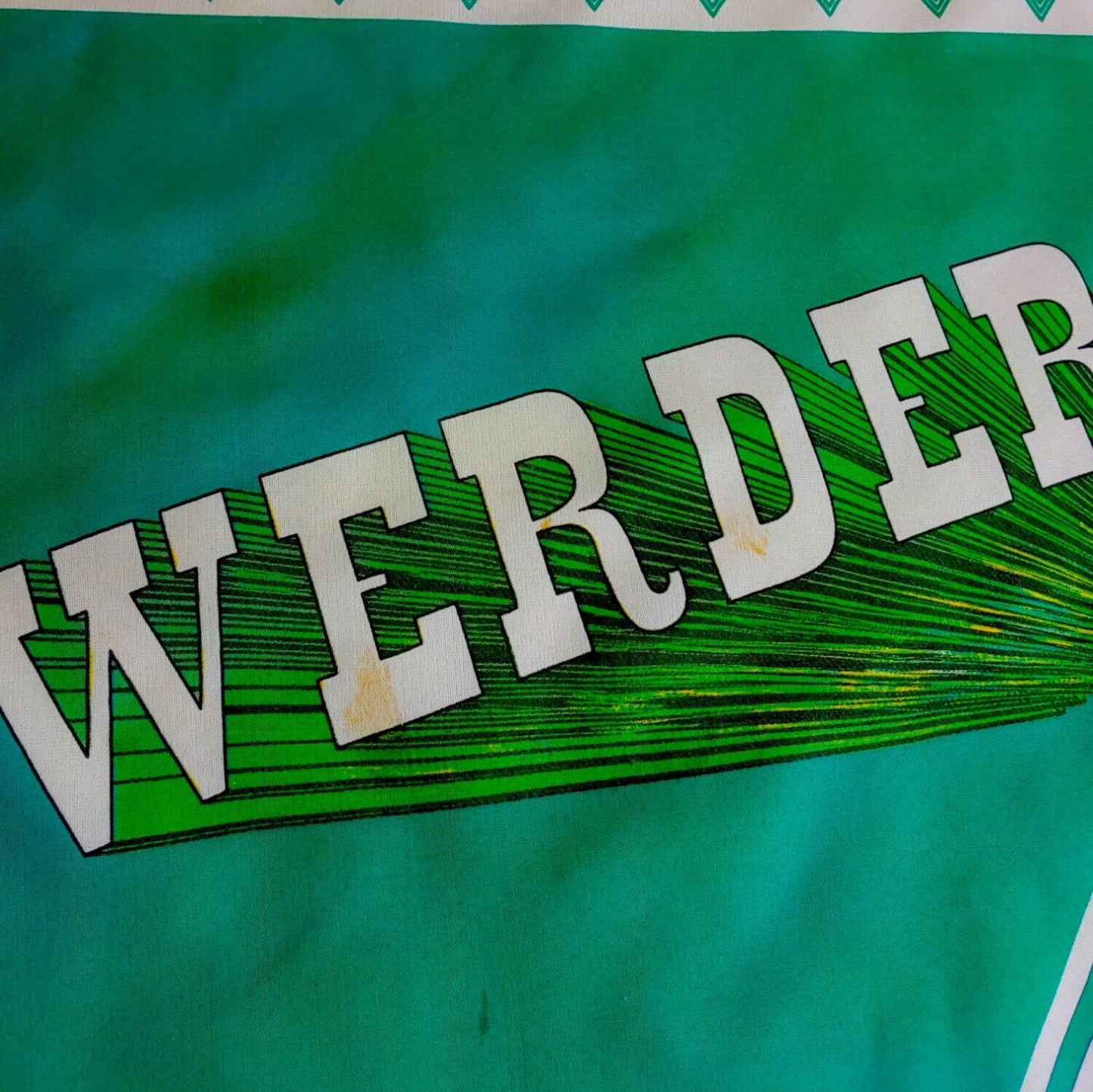 Vintage 90s SV Werder Bremen Football Club Flag Logo Wear - Casspios Dream