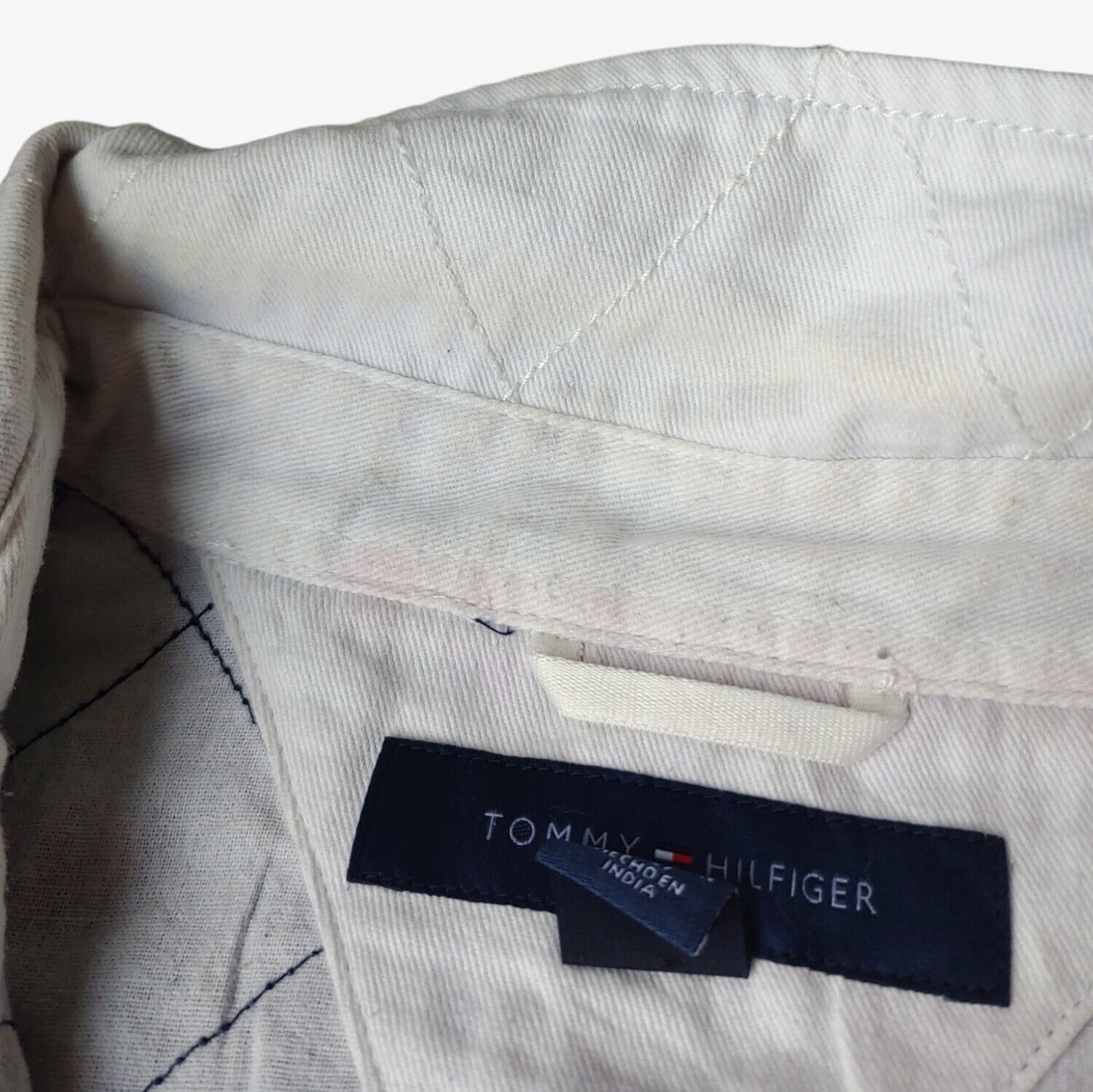 Vintage 90s Tommy Hilfiger Spell Out Navy Short Sleeve Rugby Shirt Mark Collar - Casspios Dream
