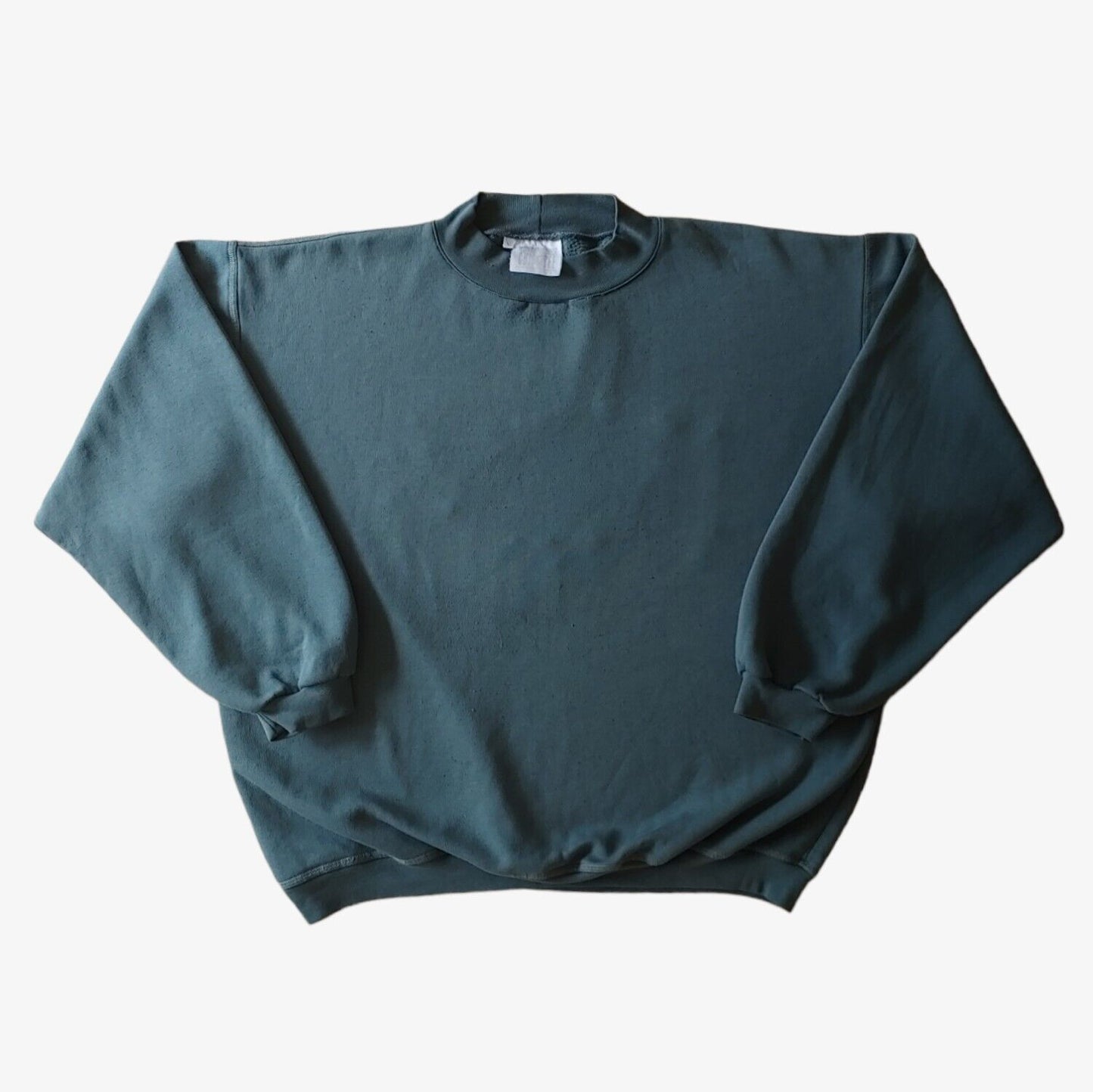Vintage 90s Windsurfing Chiemsee Dark Green Embroidered Buddha Sweatshirt Front - Casspios Dream