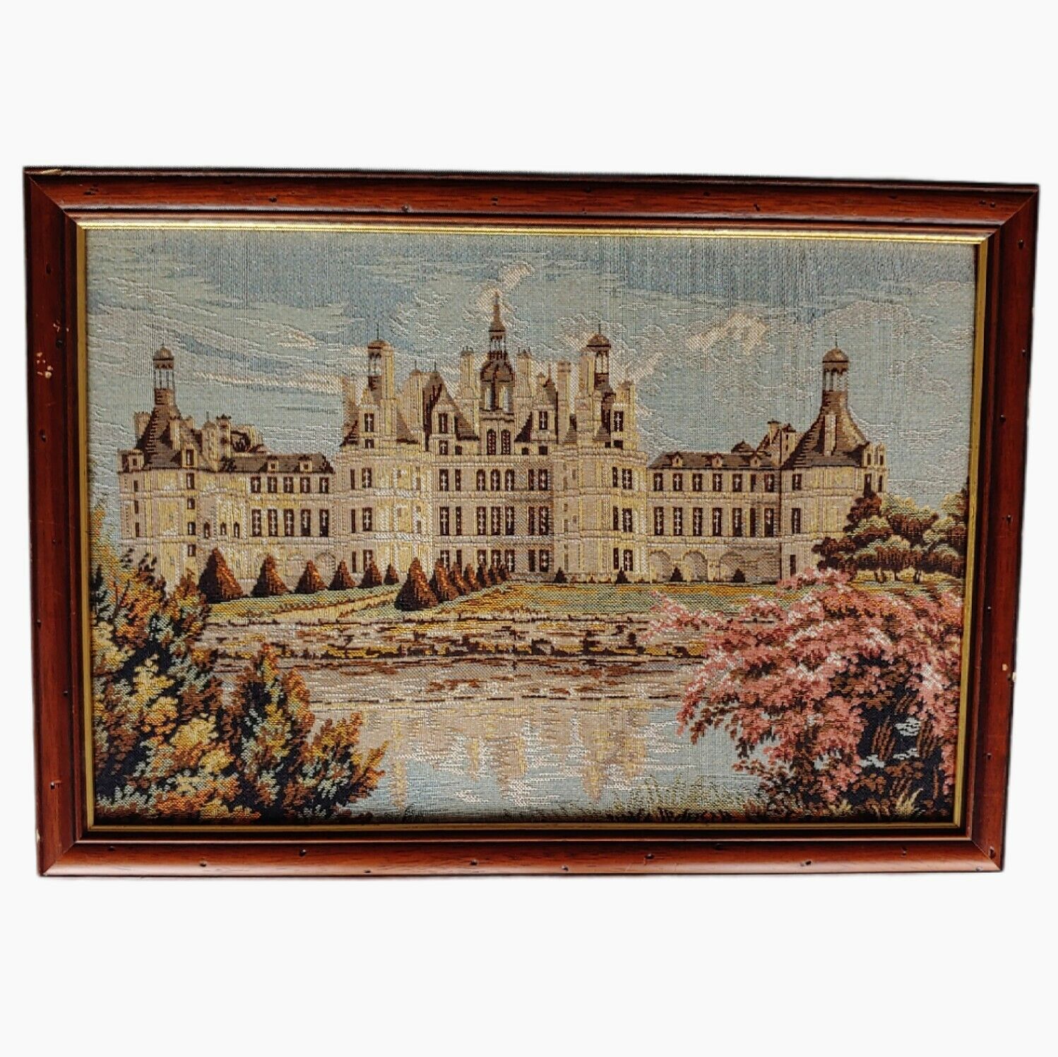 Framed English Country House Embroidered Tapestry - Casspios Dream