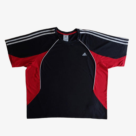 Vintage Y2K Adidas 2009 Classic Black Red Top - Casspios Dream