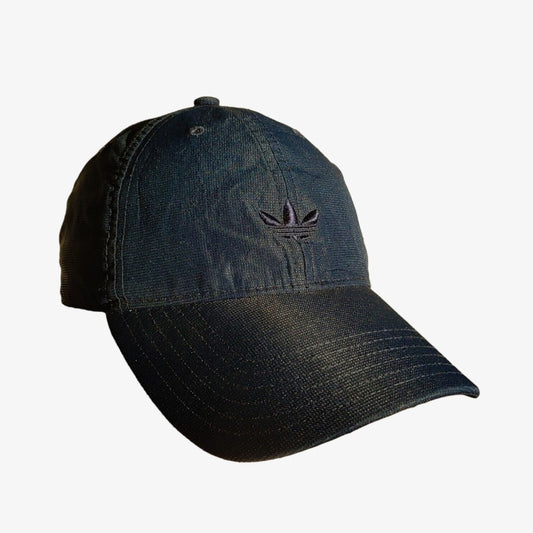 Vintage Y2K Adidas Navy Leaf Spell Out Cap - Casspios Dream