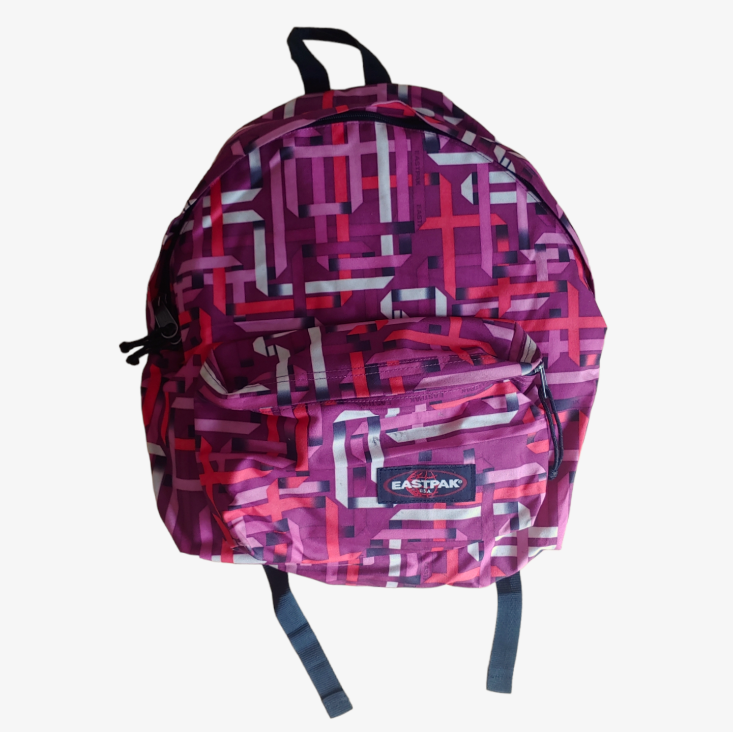 Vintage Y2K Eastpak 620 Pink Purple Abstract Backpack Bag - Casspios Dream