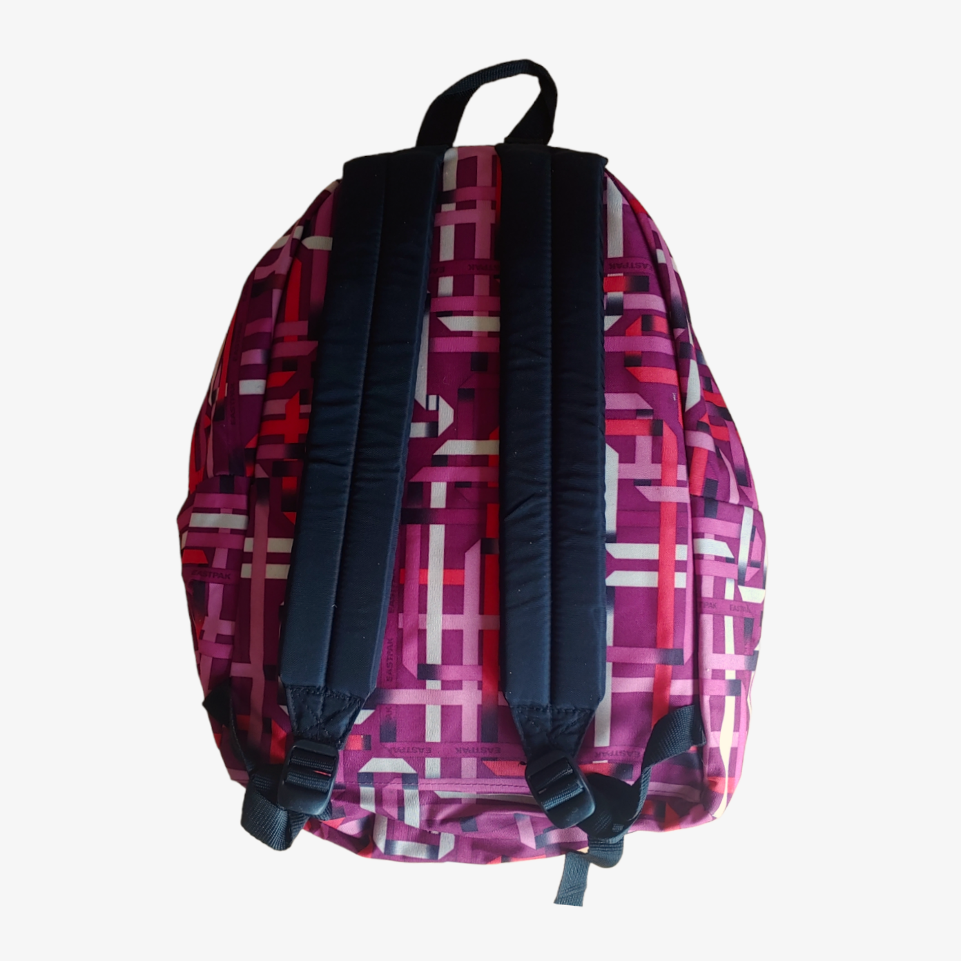 Vintage Y2K Eastpak 620 Pink Purple Abstract Backpack Bag Back - Casspios Dream