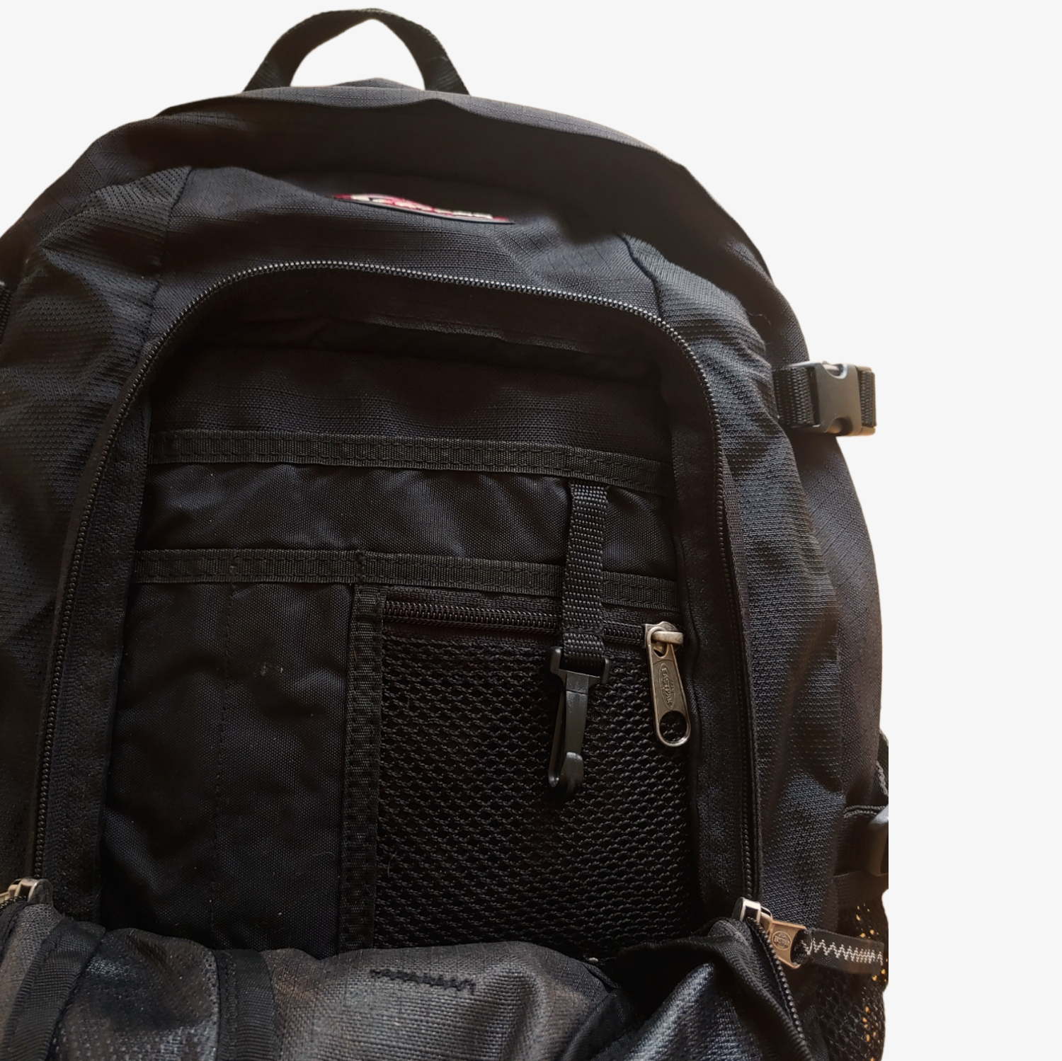 Vintage Y2K Eastpak Black Utility Backpack Bag Pocket - Casspios Dream