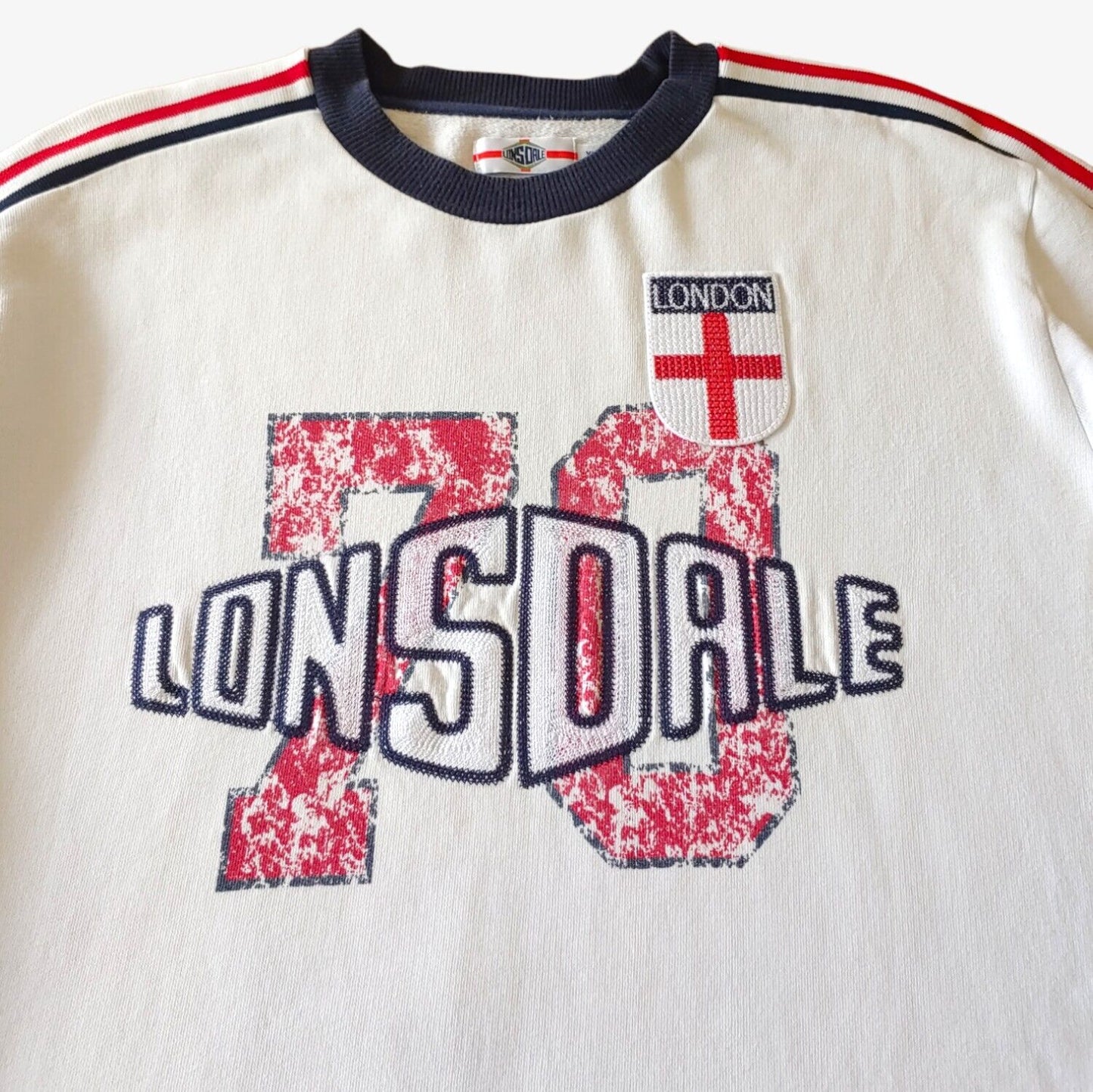 Vintage Y2K Lonsdale England Football Team Sweatshirt Logo - Casspios Dream