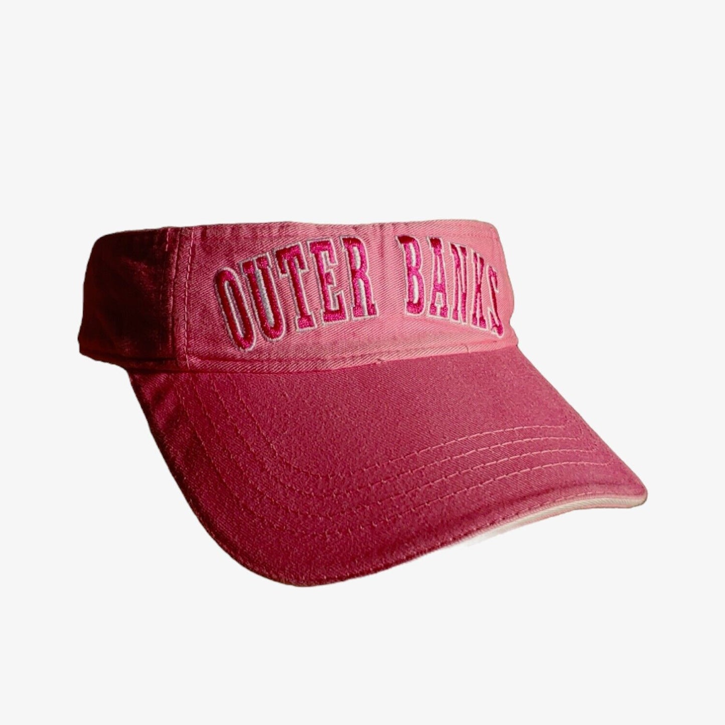 Vintage Y2K Outer Banks Pink Visor Cap - Casspios Dream