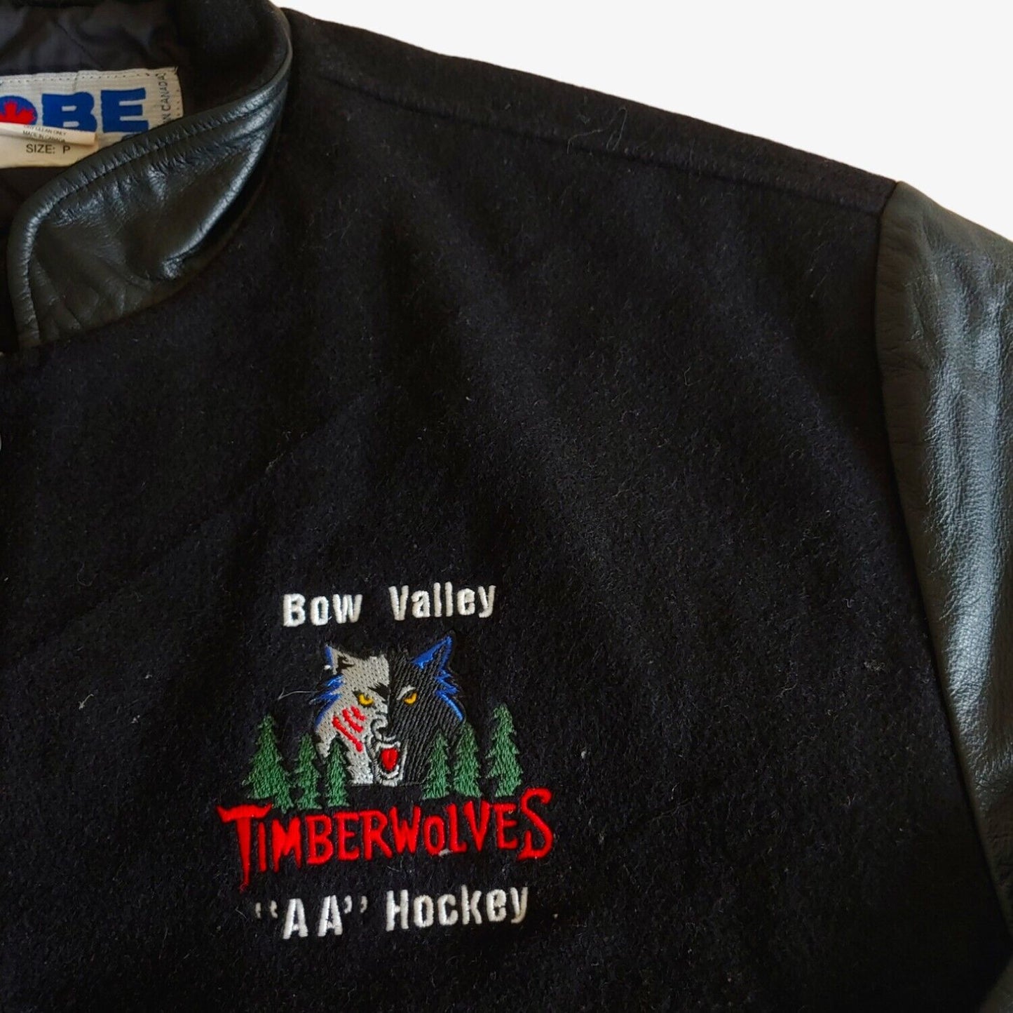 Vintage Y2K South Central 2002/03 Peewee Hockey League Leather Varsity Jacket Logo - Casspios Dream
